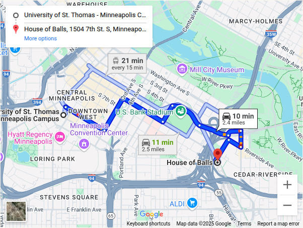 Google map to House of Balls